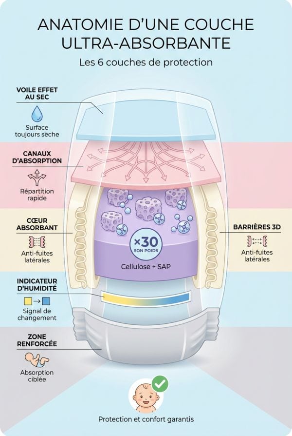 L'anatomie d'une couche ultra-absorbante performante