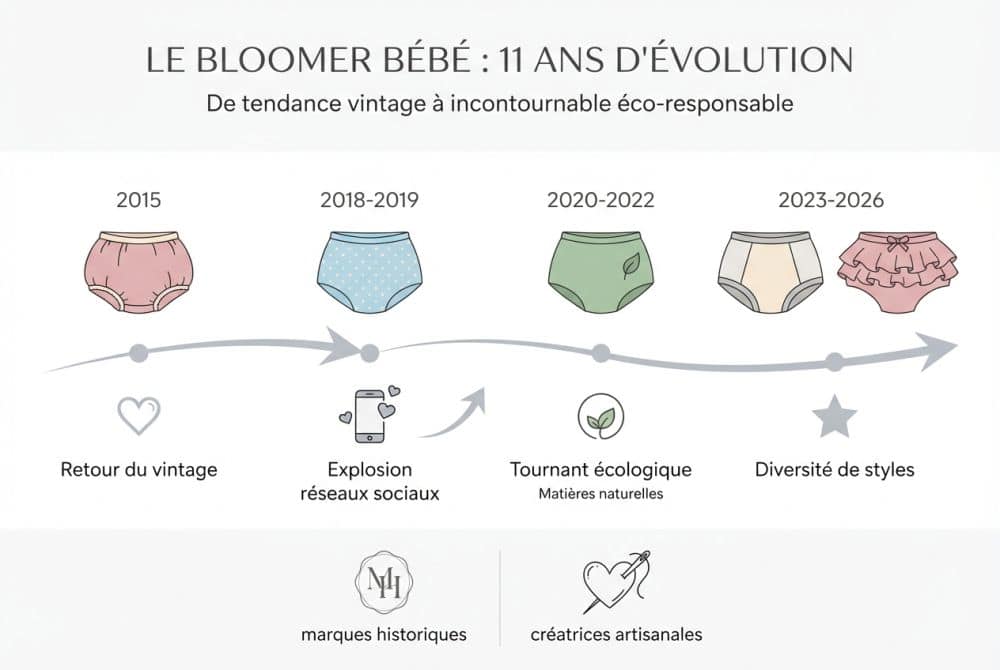 L'évolution du bloomer bébé de 2015 à 2026