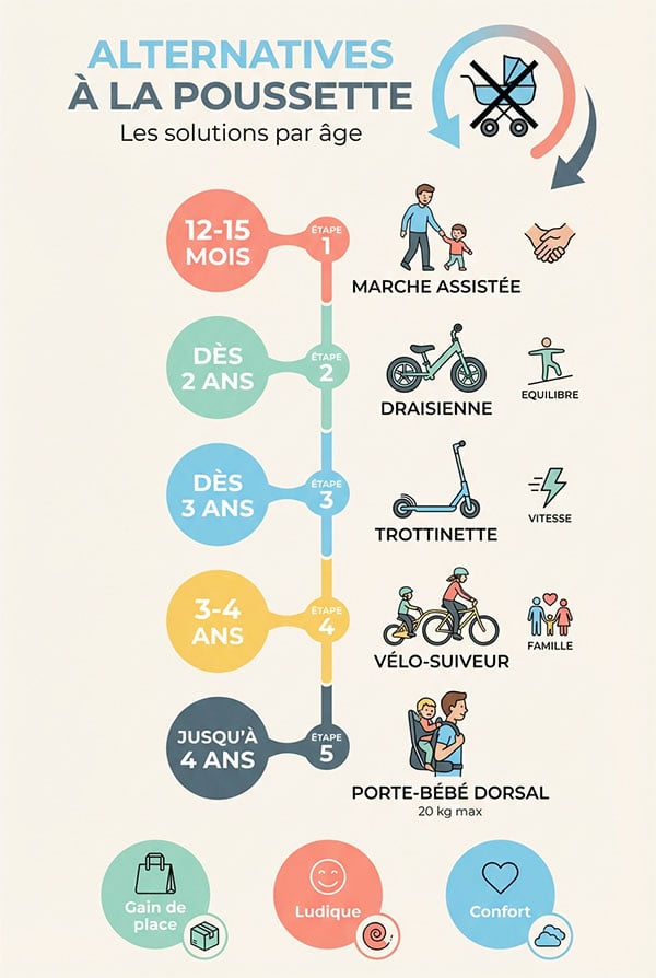 Alternatives et solutions de remplacement par âge